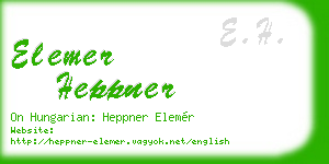 elemer heppner business card